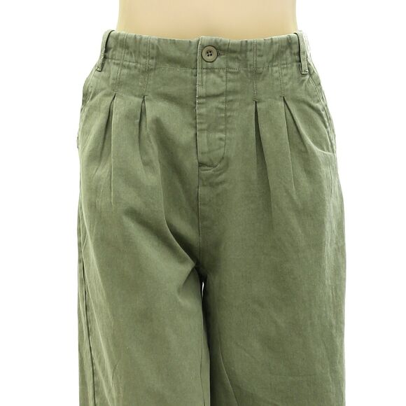 Free People Hard Rain Gaucho Pants High Waisted Wide-Leg Cotton S-6 NEW 278814 - Picture 6 of 8